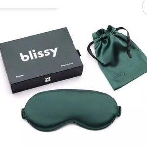 NWT Blissy Sleep Mask Silk in Emerald Green With Gift Box and Bag
